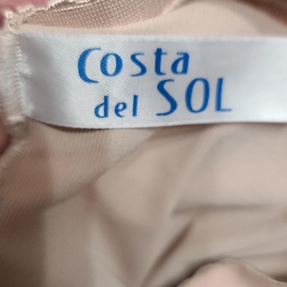 Costa‎ del Sol Womens Swimdress Black Coral Size L? GUC READ